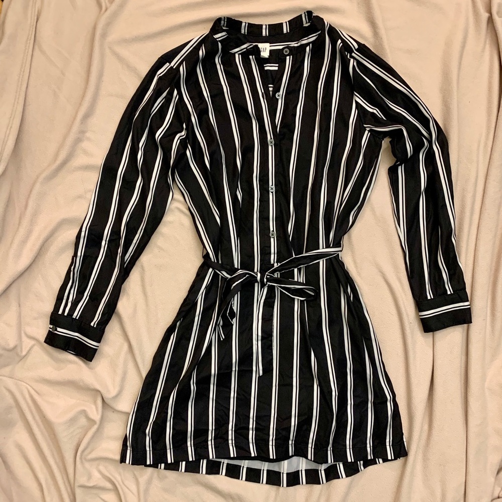 GAP B/W Stripped Shirt Dress